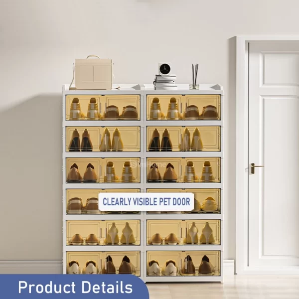 foldable shoe rack with multiple tiers