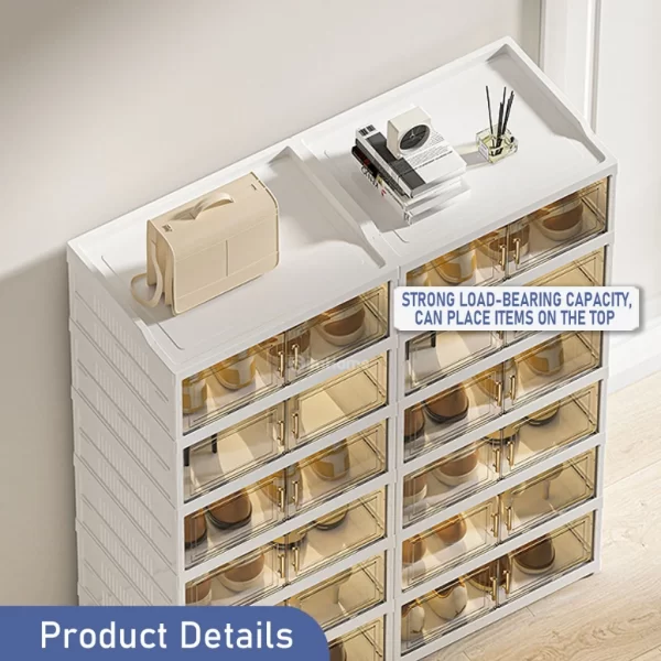 foldable shoe rack with multiple tiers