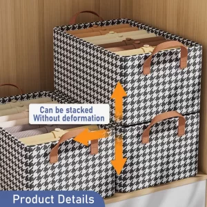 foldable steel frame storage box with lid