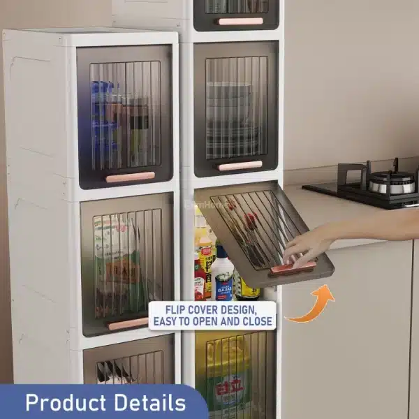 bathroom cabinet drawer organizer front view