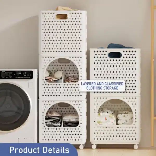 multifunctional foldable clothes basket with handles