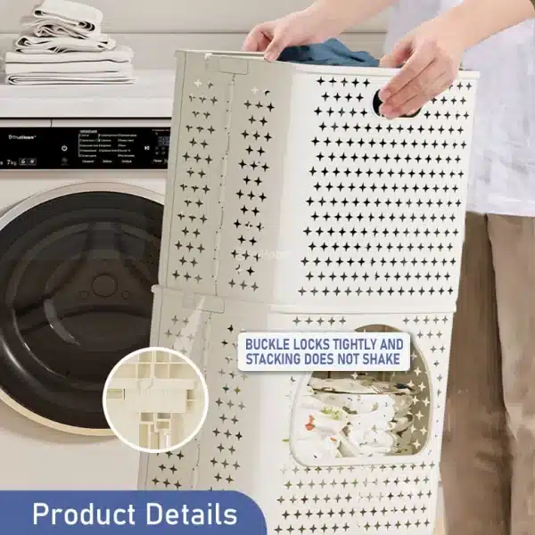 multifunctional foldable clothes basket with handles