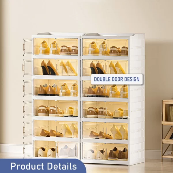 foldable shoe rack with multiple tiers