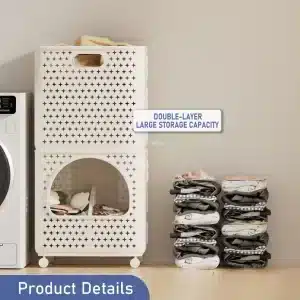multifunctional foldable clothes basket with handles