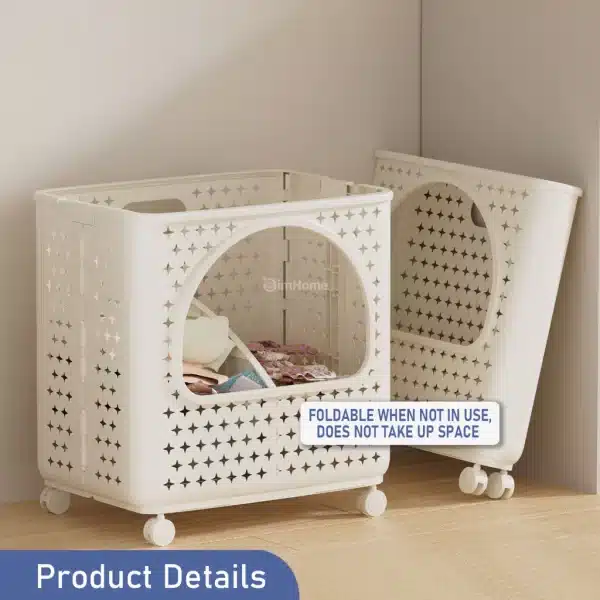 multifunctional foldable clothes basket with handles