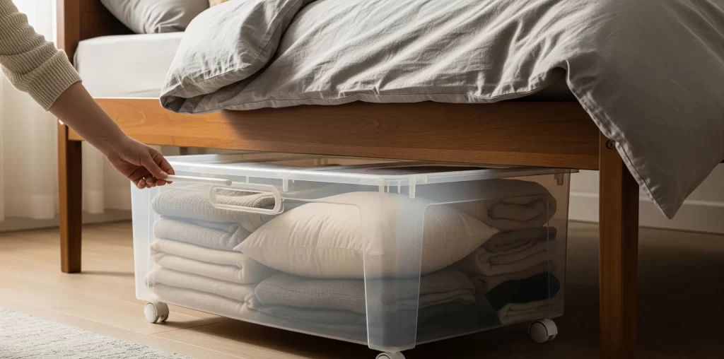 storage box with wheels Malaysia under bed